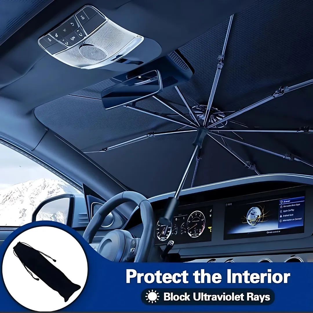 SolarShield Pro - Car Windshield Sun Shade Umbrella