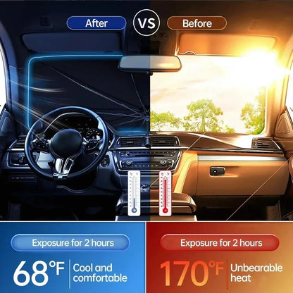 SolarShield Pro - Car Windshield Sun Shade Umbrella